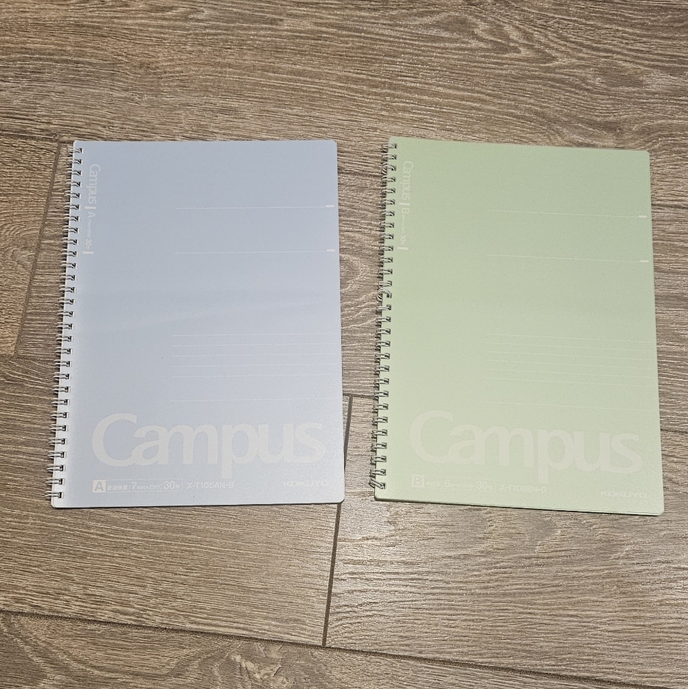 🔥4/$20 Campus Spiral Notebooks in Blue and Green
